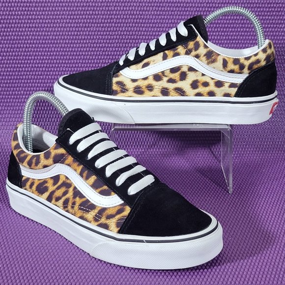 Vans Shoes - Vans Old Skool Black Cheetah Print Sneakers - Women's 6